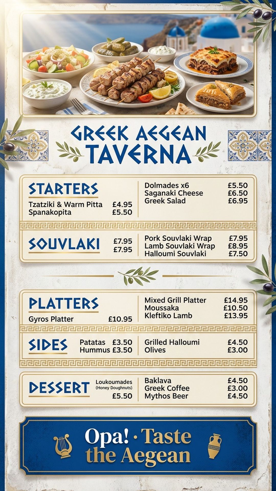 Restaurant digital signage content example