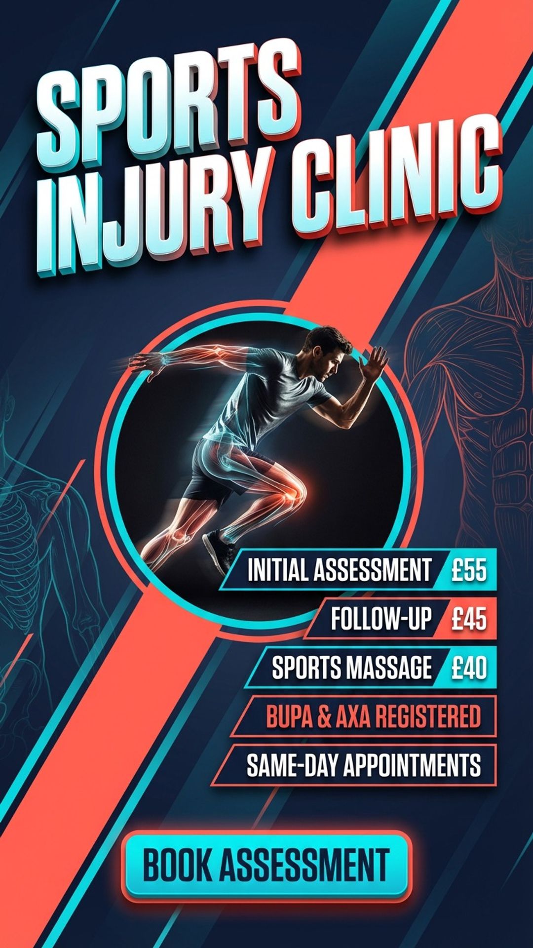 Physio digital signage content example