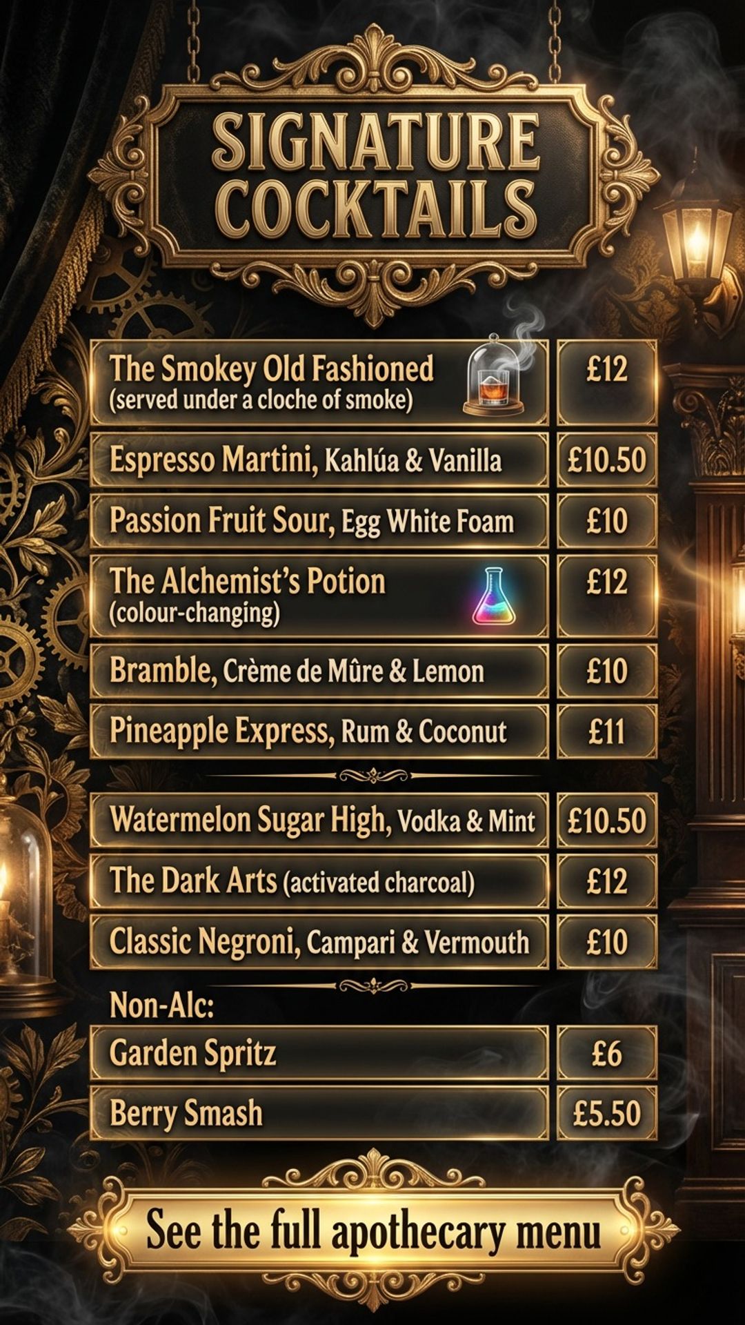 Pub & Bar digital signage content example